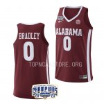 Men's Alabama Crimson Tide #0 Jaden Bradley Crimson 2023 SEC NCAA College Basketball Jersey 2403EAQB7